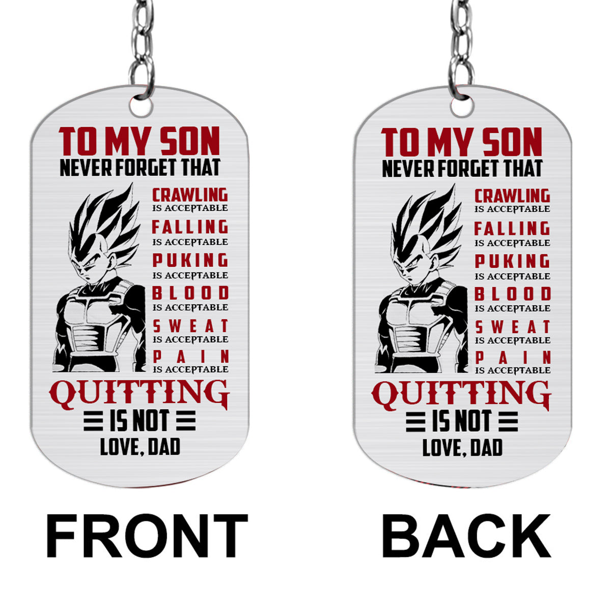 To My Son - Personalized Father Stainless Steel Keychain