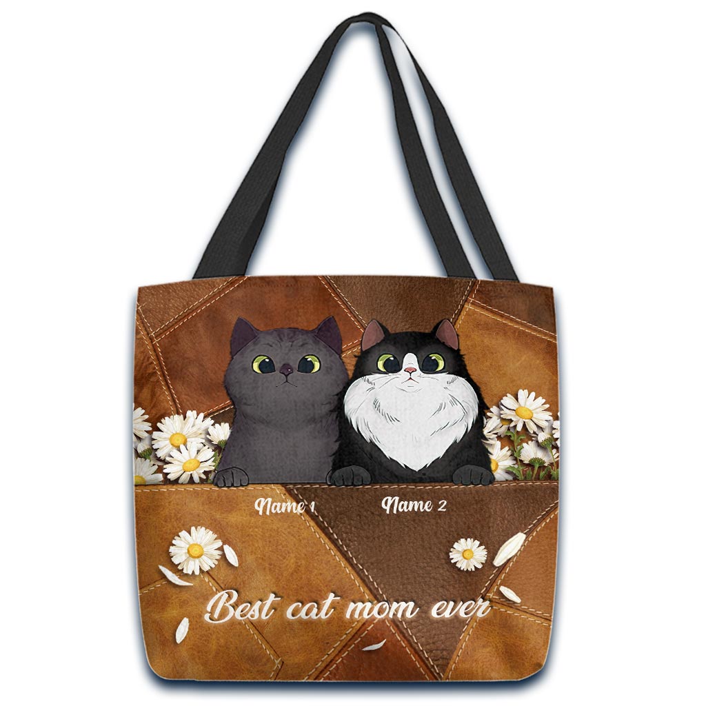 Best Cat Mom Ever Personalized  Tote Bag