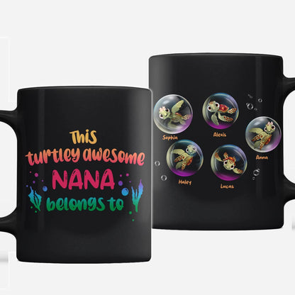 Turtley Awesome Nana - Personalized Grandma Mug