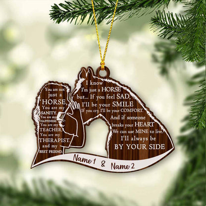 I Know I'm Just A Horse - Personalized Ornament (Printed On Both Sides)