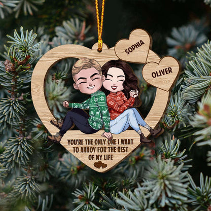 You're The Only One I Want To Annoy - Personalized Christmas Couple Ornament