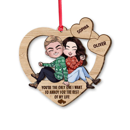 You're The Only One I Want To Annoy - Personalized Christmas Couple Ornament