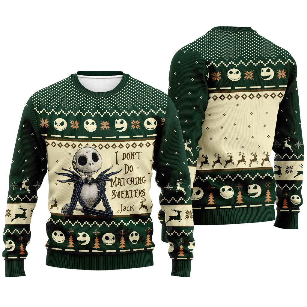 I Don't Do Matching Sweaters - Personalized Christmas Nightmare Sweater