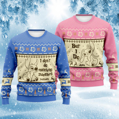 I Don't Do Matching Sweaters - Personalized Christmas Ohana Sweater