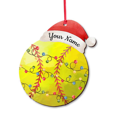 Sport Lovers - Personalized Christmas Softball Ornament (Printed On Both Sides)