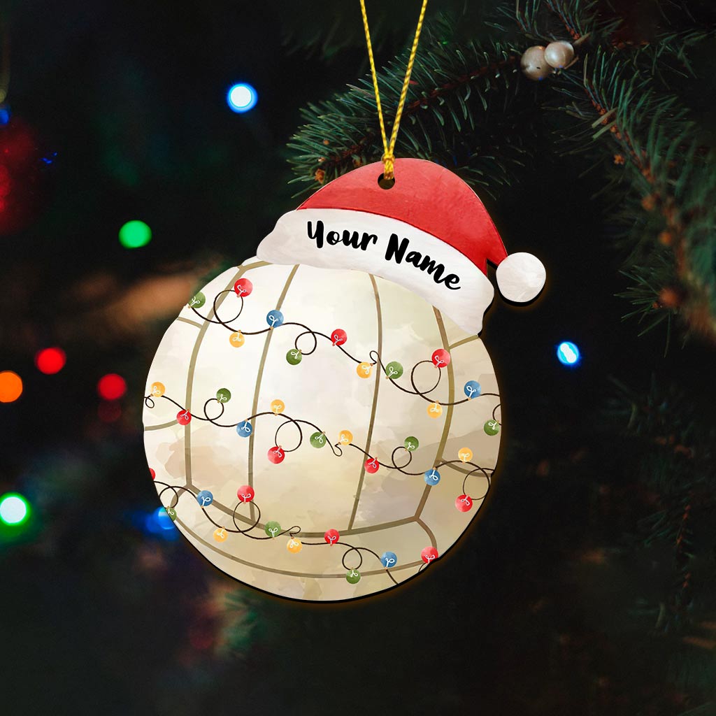 Sport Lovers - Personalized Christmas Volleyball Ornament (Printed On Both Sides)