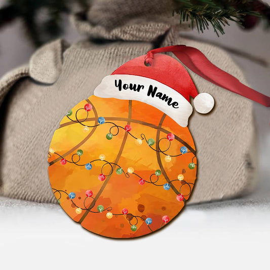 Sport Lovers - Personalized Christmas Basketball Ornament (Printed On Both Sides)