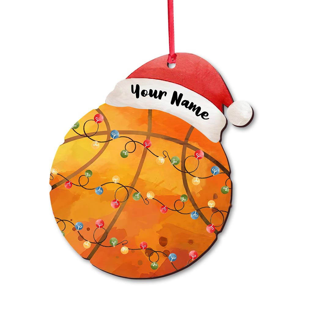 Sport Lovers - Personalized Christmas Basketball Ornament (Printed On Both Sides)