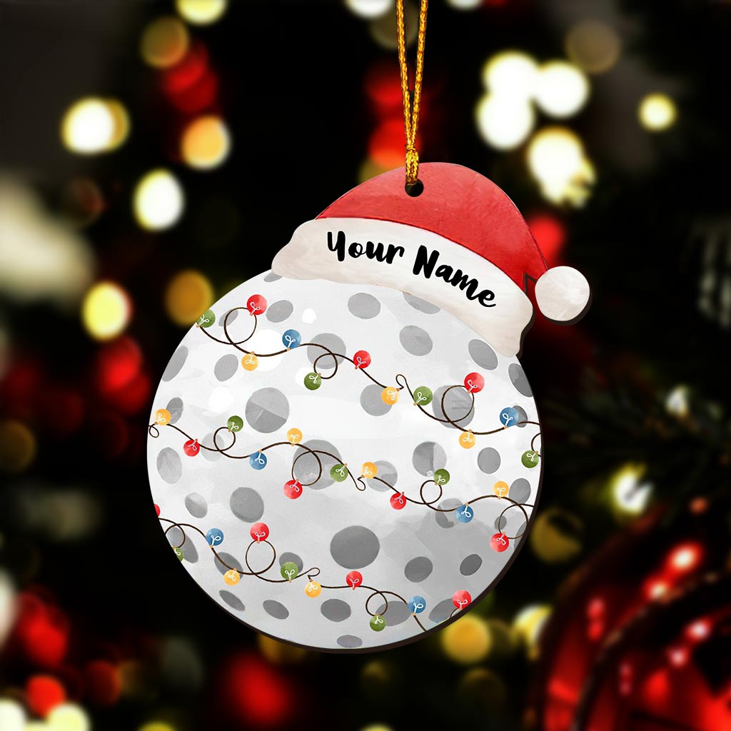 Sport Lovers - Personalized Christmas Golf Ornament (Printed On Both Sides)