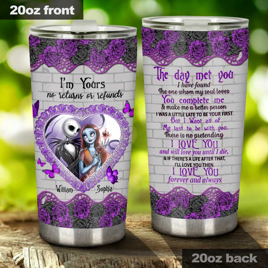 When I Say I Love You More - Personalized Couple Nightmare Tumbler