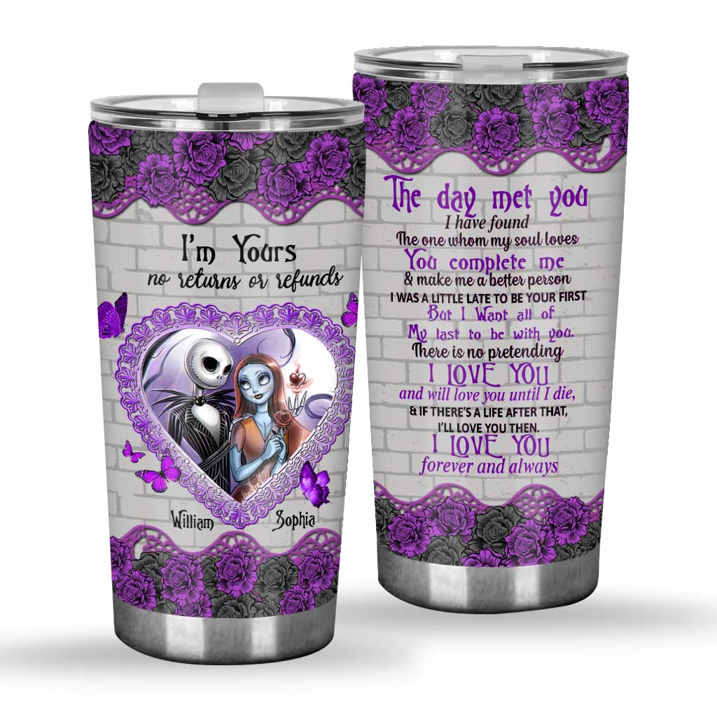 When I Say I Love You More - Personalized Couple Nightmare Tumbler