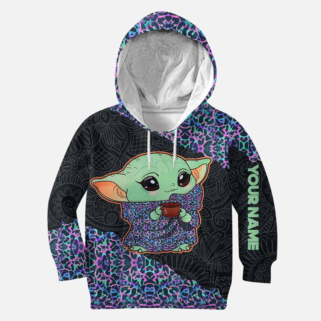 Too Cute I Am Holographic Leopard - Personalized Hoodie and Leggings