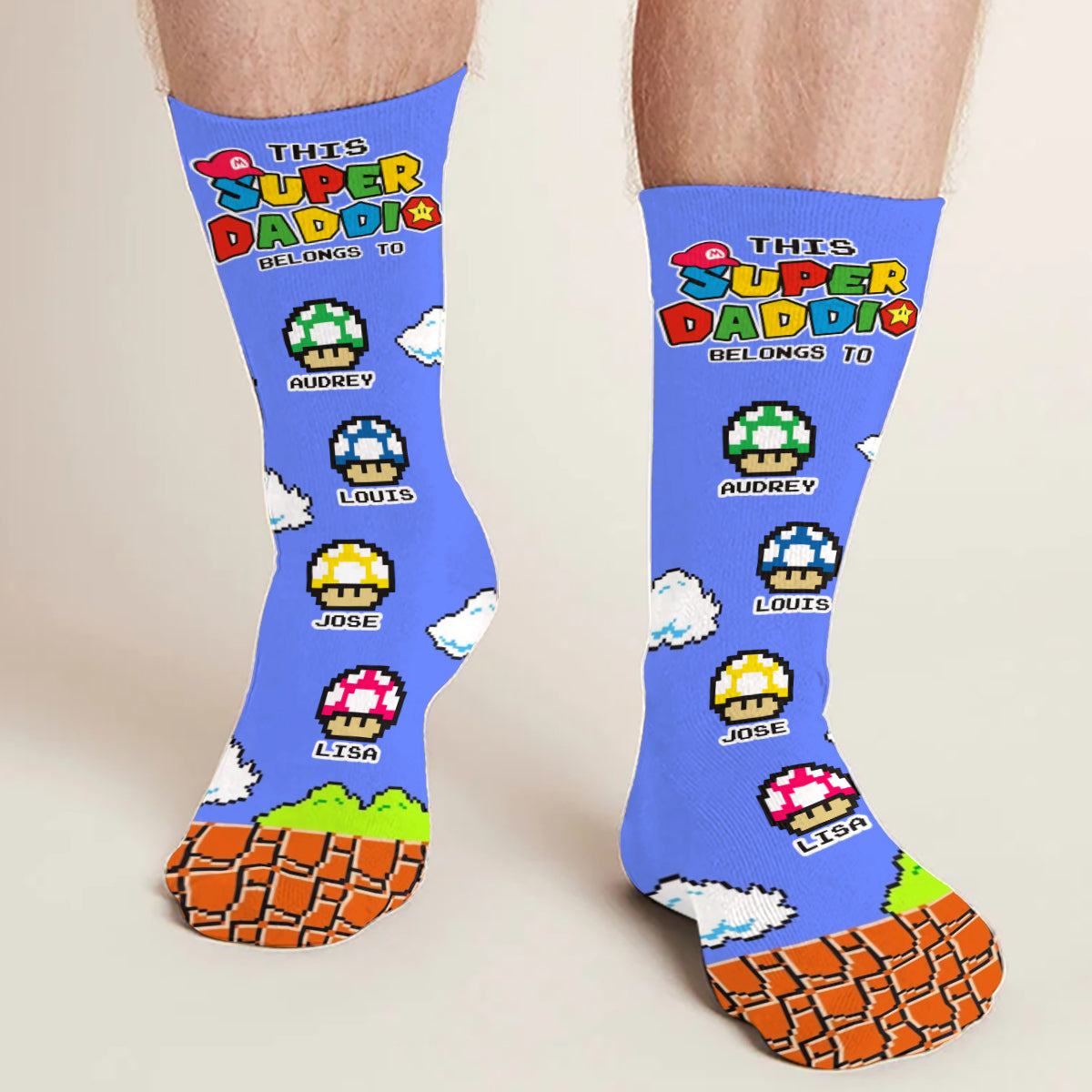 This Super Daddio Belongs To - Personalized Super Plumber Socks