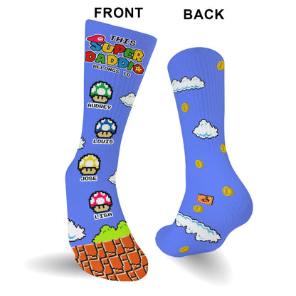 This Super Daddio Belongs To - Personalized Super Plumber Socks