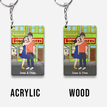 You Are The Bob To My Linda - Personalized Keychain (Printed On Both Sides)