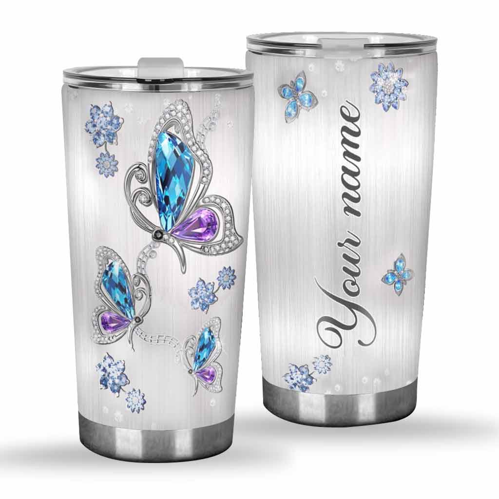 Butterflies Personalized 3D Pattern Print Tumbler 082021