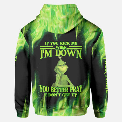 If You Kick Me - Personalized Stole Christmas All Over T-shirt and Hoodie