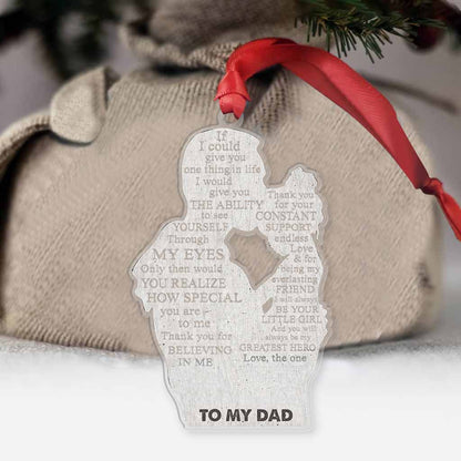 To My Dad - Personalized Father Transparent Ornament