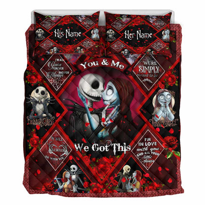 You And Me We Got This - Personalized Nightmare Quilt Set