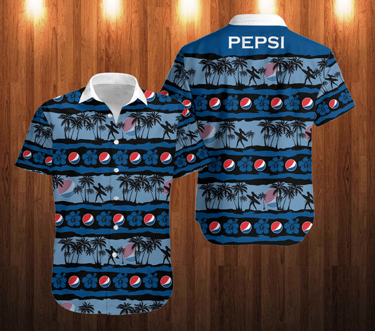 Tropical Blue Soft Drink Hawaiian Shirt 0523