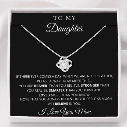 To My Daughter On Becoming A Mother Gift Daughter After Pregnancy - Daughter Love Knot Necklace 0921