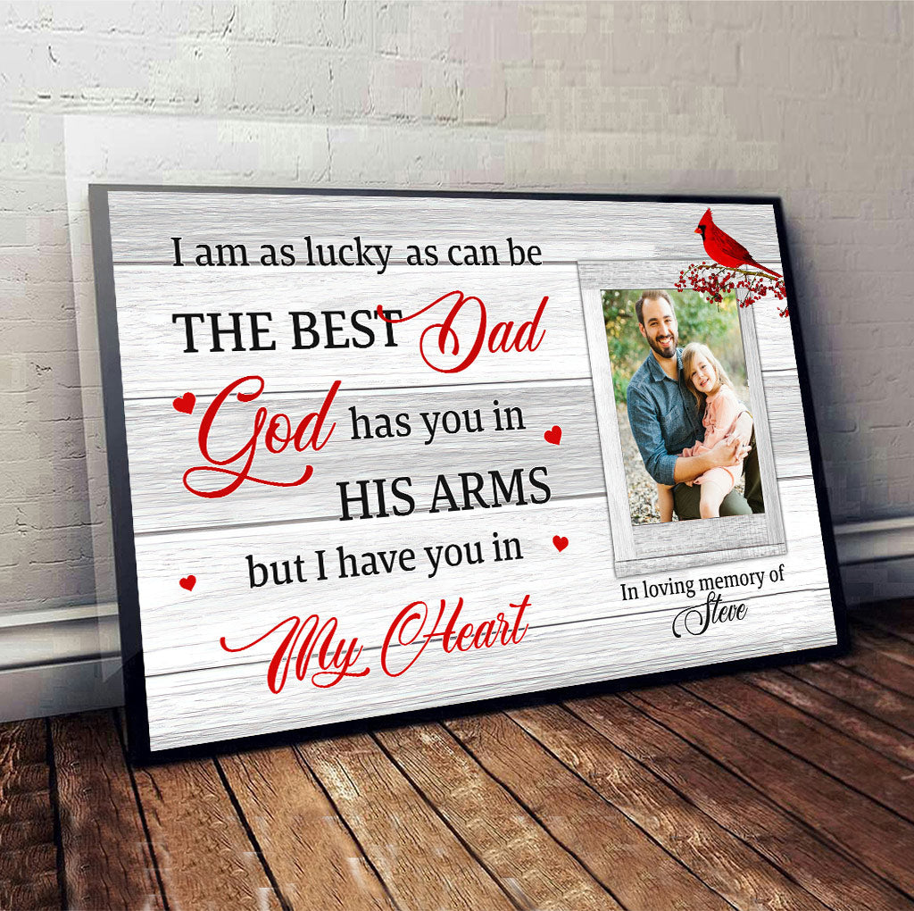 The Best Dad Belonged To Me - Personalized Father's Day Memorial Poster