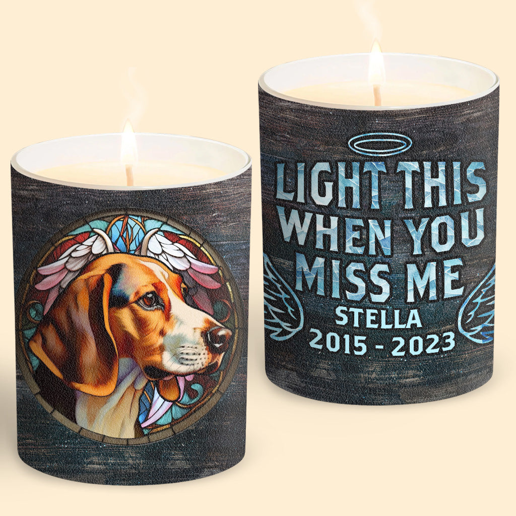 Testing Style Transfer Light This When You Miss Me - Personalized Dog Candle With Wooden Lid