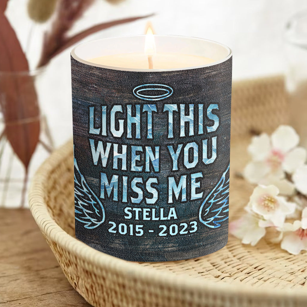 Testing Style Transfer Light This When You Miss Me - Personalized Dog Candle With Wooden Lid