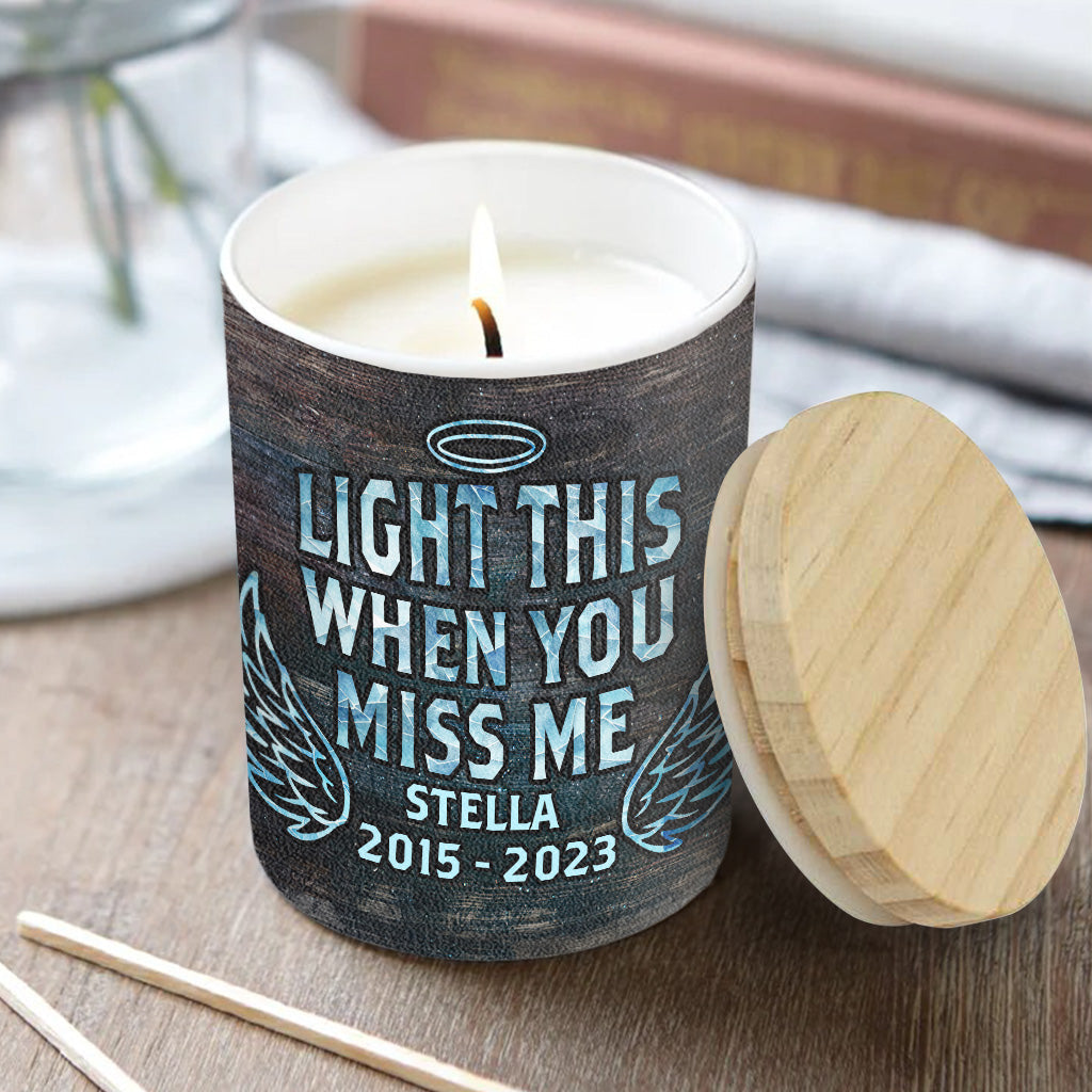 Testing Style Transfer Light This When You Miss Me - Personalized Dog Candle With Wooden Lid