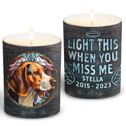 Testing Style Transfer Light This When You Miss Me - Personalized Dog Candle With Wooden Lid