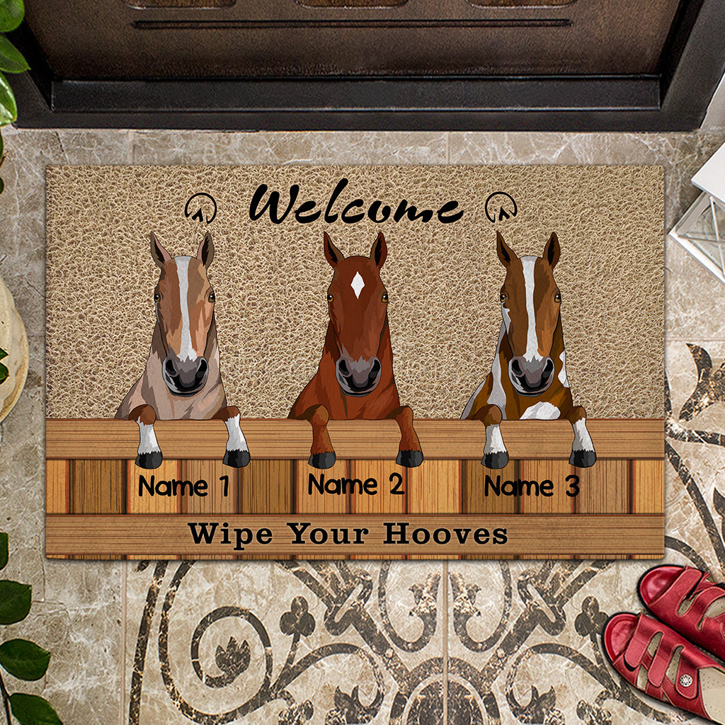 Wipe Your Hooves - Personalized Horse Doormat