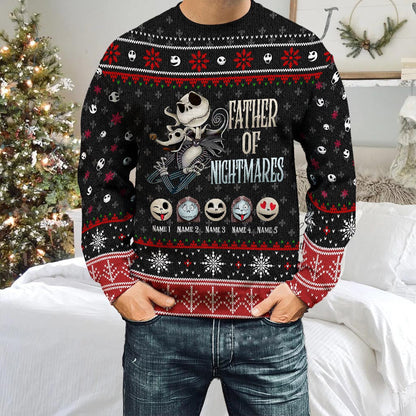 Father Of Nightmare - Personalized Christmas Nightmare Sweater