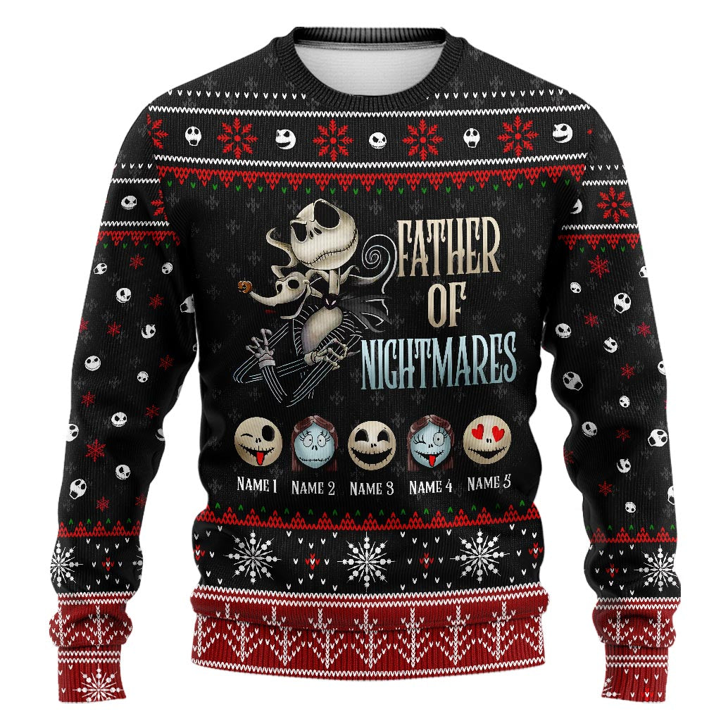 Father Of Nightmare - Personalized Christmas Nightmare Sweater