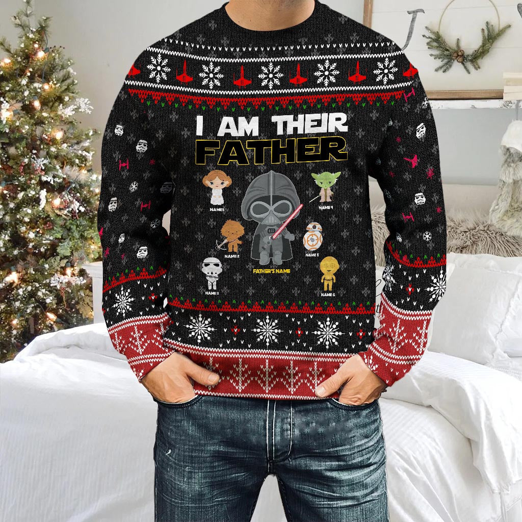 I Am Their Father - Personalized Christmas The Force Sweater