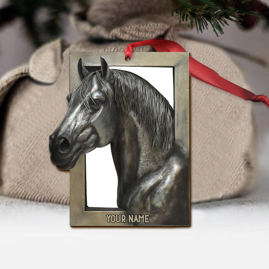 Window And Horse - Personalized Christmas Ornament (Printed On Both Sides)