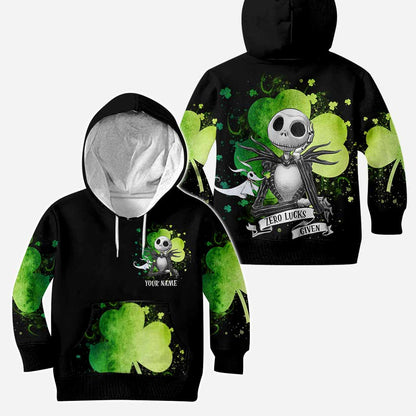 Zero Lucks Given - Personalized Patrick's Day Nightmare Hoodie and Leggings