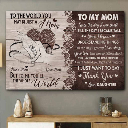 To My Mom - Personalized Mother's Day Nurse Poster