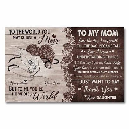 To My Mom - Personalized Mother's Day Nurse Poster