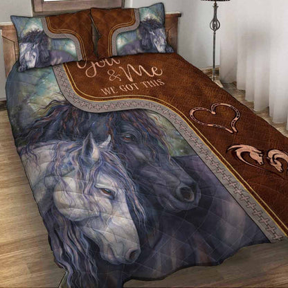 We Got This - Personalized Horse Quilt Set