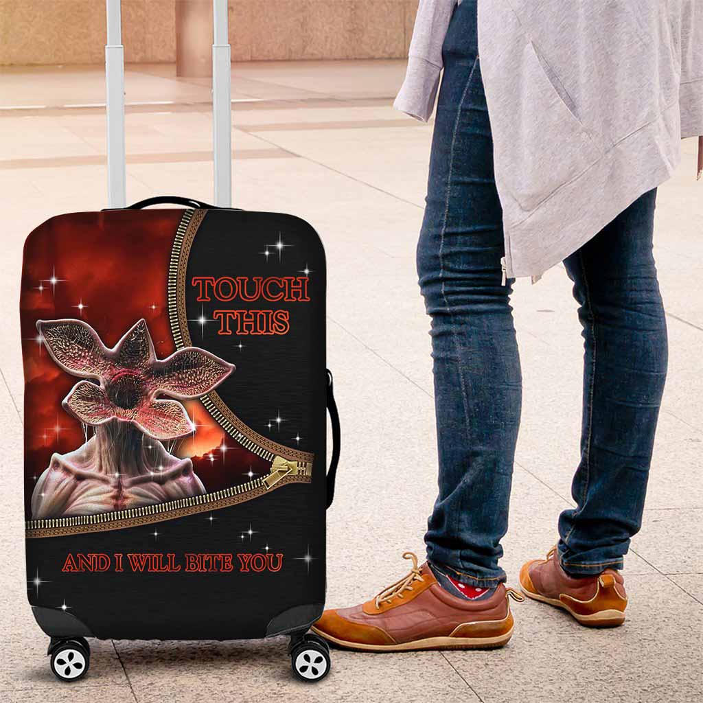 Touch This And I Will Bite You - Personalized Stranger Things Luggage Cover