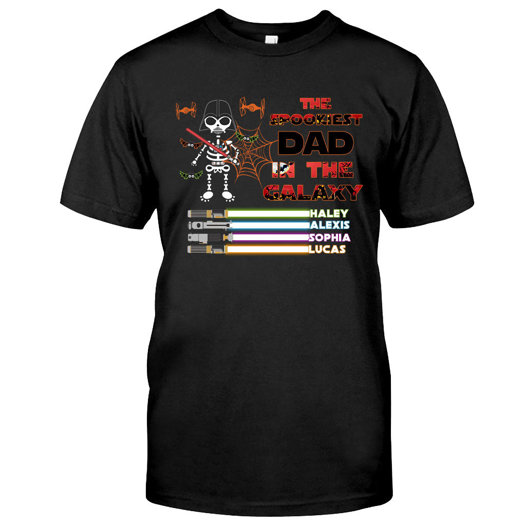 The Spookiest Dad - Personalized Halloween The Force T-shirt and Hoodie