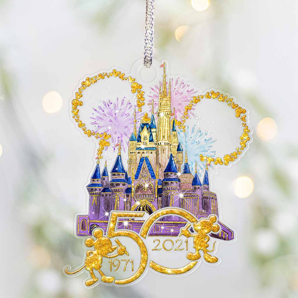 50th Anniversary Of Magic - Mouse Ears Transparent Ornament