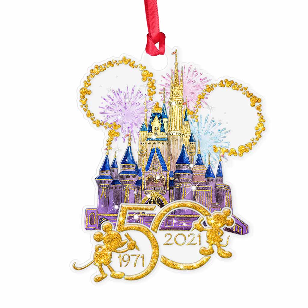 50th Anniversary Of Magic - Mouse Ears Transparent Ornament