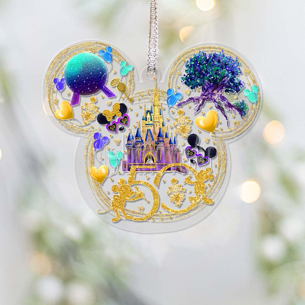 50th Anniversary Of Magic - Mouse Ears Transparent Ornament