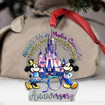 50 Magic Years Anniversary - Mouse Transparent Ornament