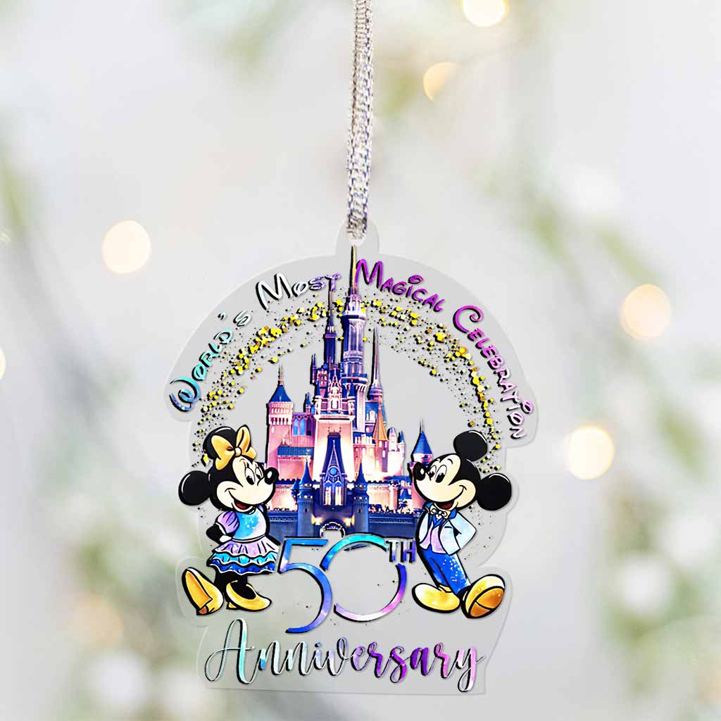 50 Magic Years Anniversary - Mouse Transparent Ornament