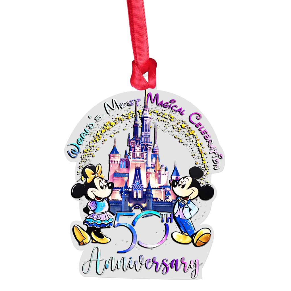 50 Magic Years Anniversary - Mouse Transparent Ornament