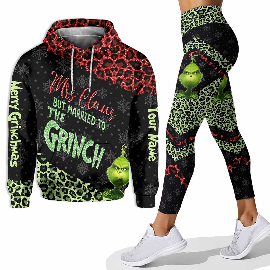 Mrs Claus - Personalized Christmas Couple Hoodie and Leggings