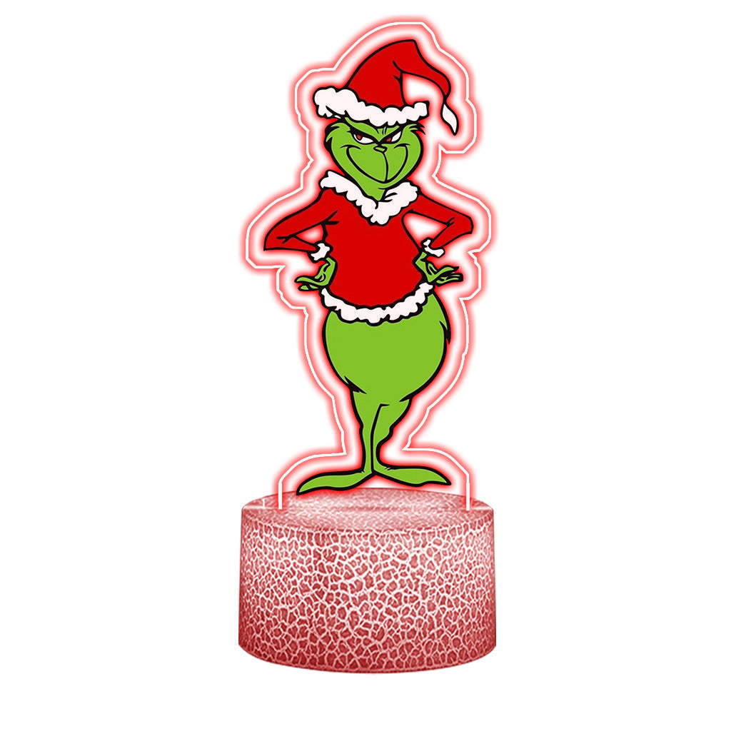 Naughty Who Me - Stole Christmas Shaped Plaque Light Base