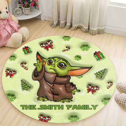 The Child - Personalized The Force Round Rug